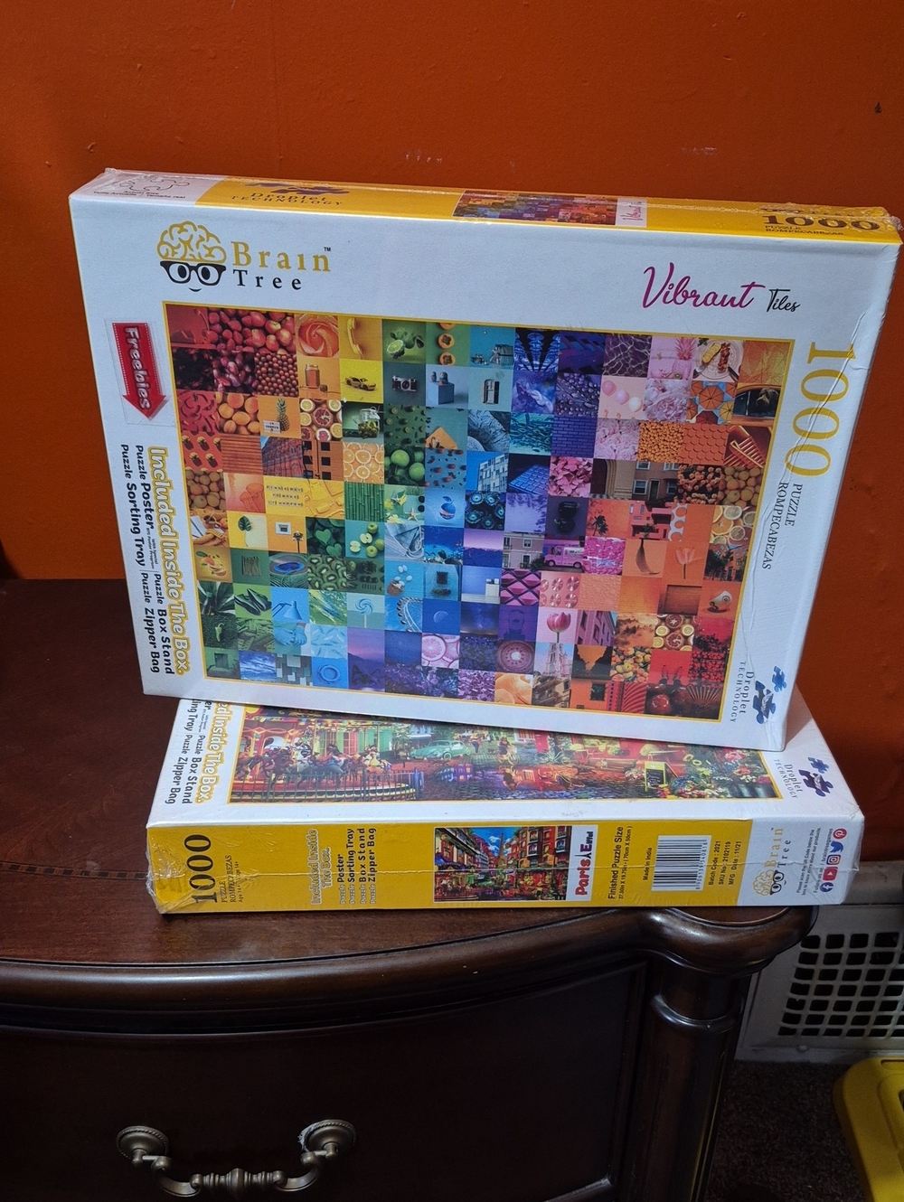 BrainTree Vibrant Tiles 1000-Piece Jigsaw Puzzle - Multicolor